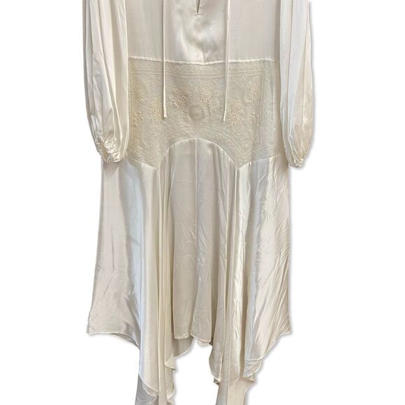 MARQUES' ALMEIDA embroidered silk maxi dress White flapper bridal $1300 NWT S - Picture 13 of 16